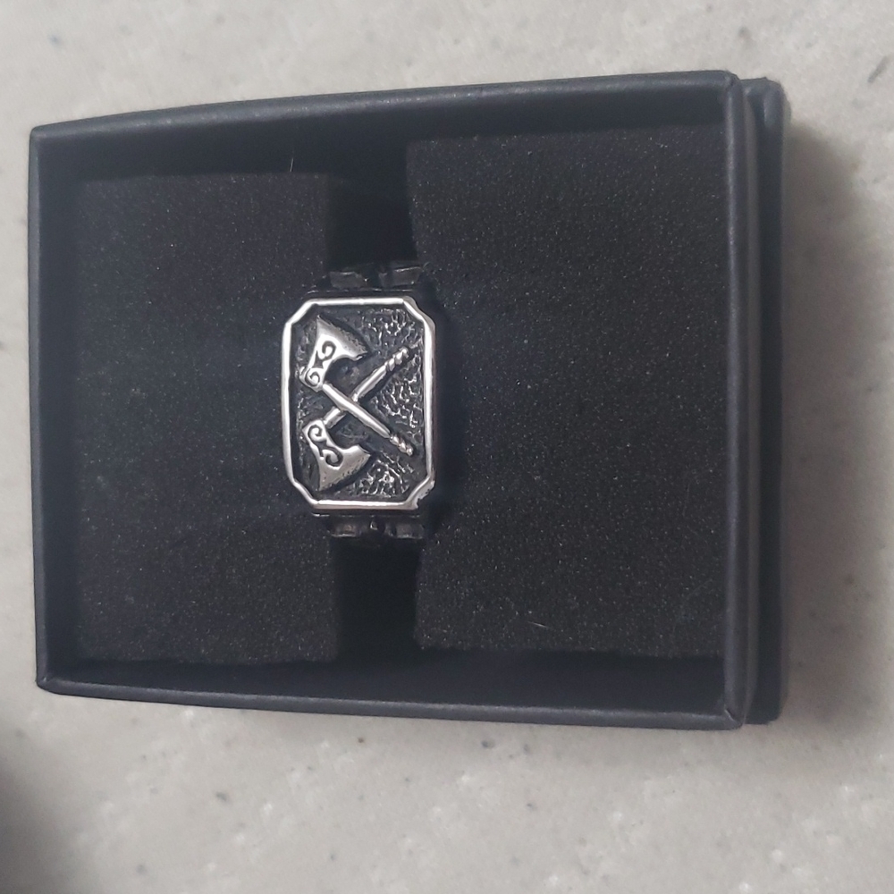 Clocks and Colours silver men's ring